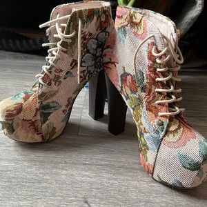 Go Jane platform vintage bootie